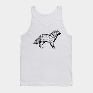 Golden Retriever Sketch Tank Top